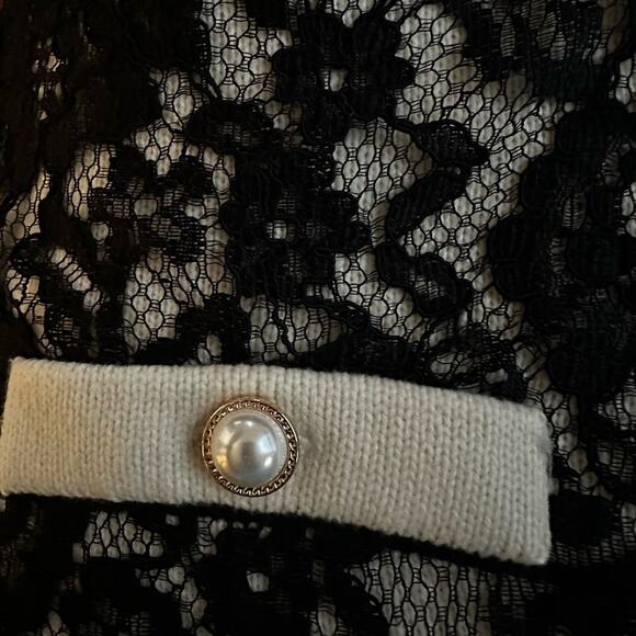 NEW Talbots Black Floral Lace Cardigan Sweater Preppy Classic Old Money Size 1X - Picture 3 of 11